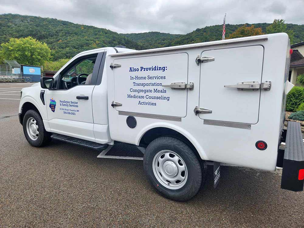 Pendleton Senior & Family Services meal delivery truck.